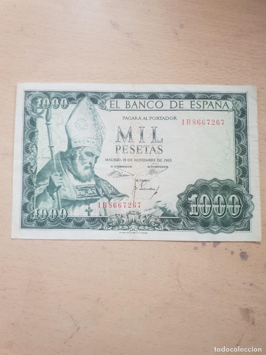 Billetes espa&ntilde;oles: Billete de 1000 pesetas a&ntilde;o 1965 san isidoro