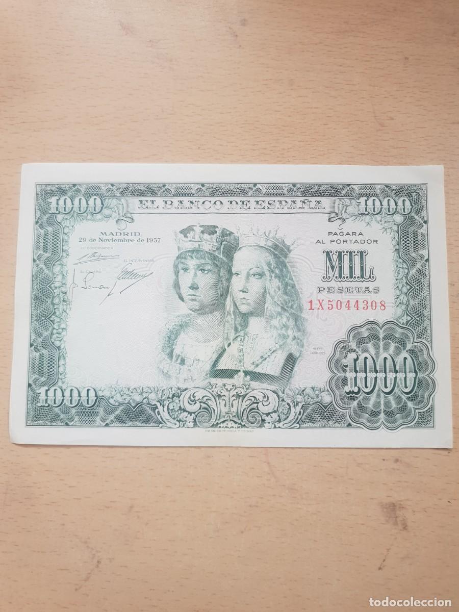 Billetes espa&ntilde;oles: Billete de 1000 pesetas a&ntilde;o 1957 reyes cat&oacute;licos SC