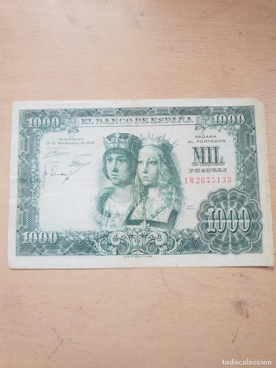 Billetes espa&ntilde;oles: Billete 1000 pesetas a&ntilde;o 1957 reyes cat&oacute;licos