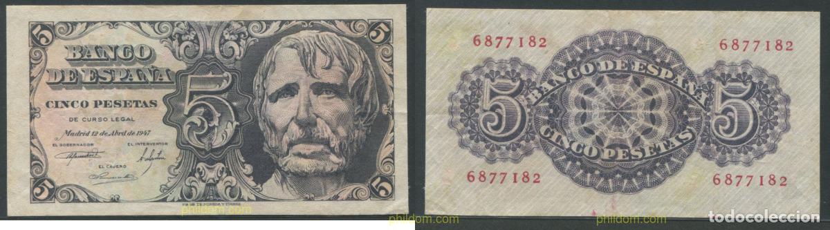 Billetes espa&ntilde;oles: 11299 ESPA&Ntilde;A 1947 5 Pesetas 12 de Abril 1947 - Seneca