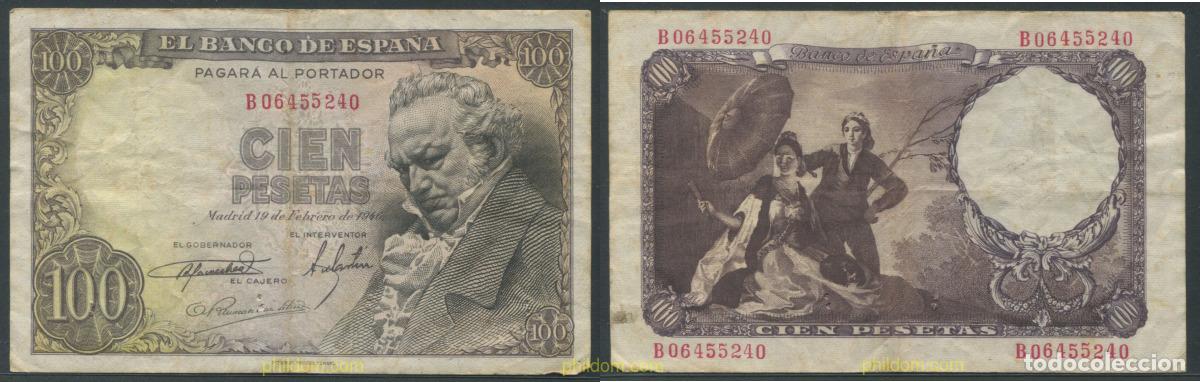 Billetes espa&ntilde;oles: 11288 ESPA&Ntilde;A 1946 100 PESETAS 1946 GOYA