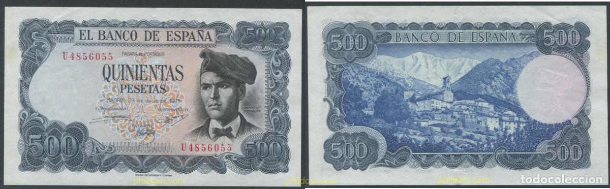 Billetes espa&ntilde;oles: 11306 ESPA&Ntilde;A 1971 500 PESETAS 1971 JACINTO VERDAGUER