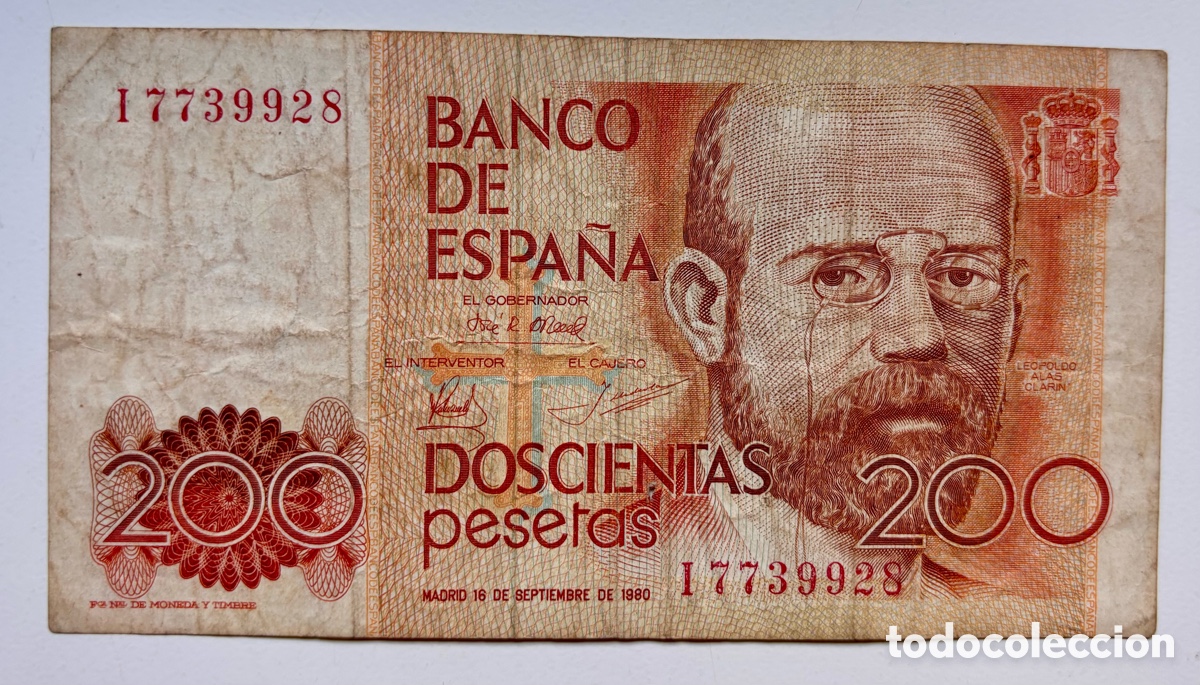 Billetes espa&ntilde;oles: Billete 200 Pesetas 1980