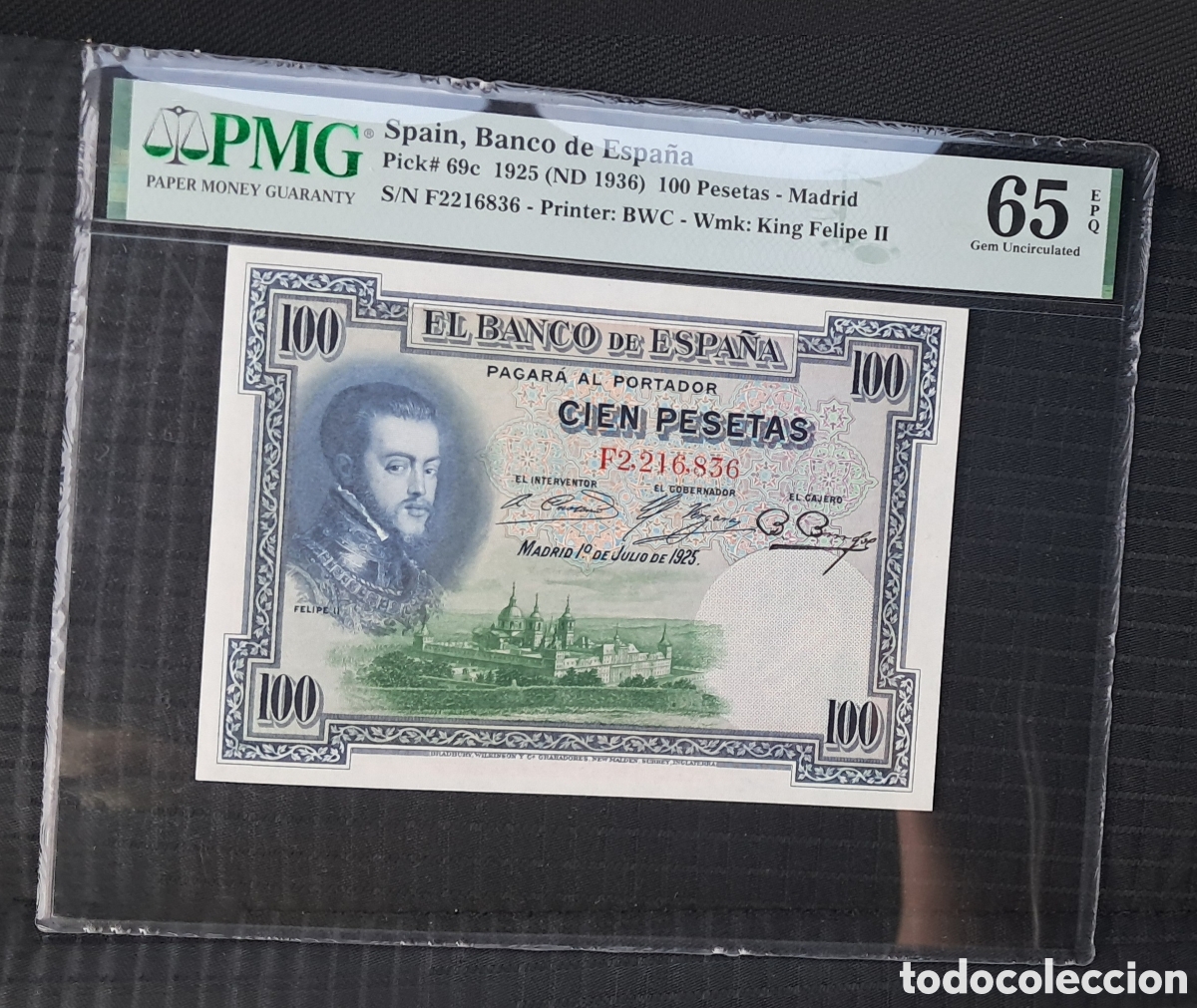 Billetes espa&ntilde;oles: Billete 100 pesetas 1925