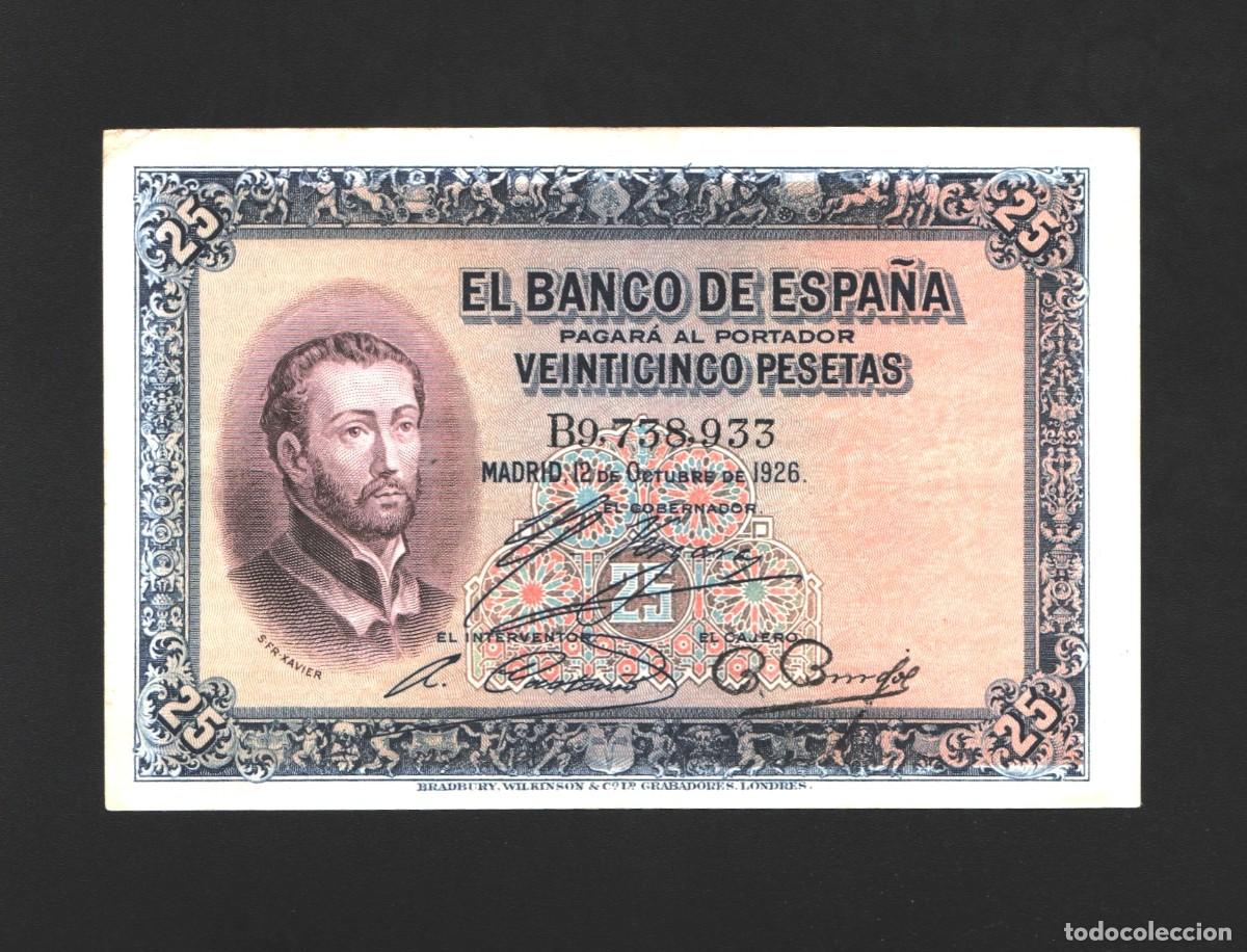 Billetes espa&ntilde;oles: ESPA&Ntilde;A XAVIER EXCELENTE EJEMPLAR |SOLO ACEPTO PAYPAL| BILLETE 25 PESETAS 1926 LEER DESCRIPCION