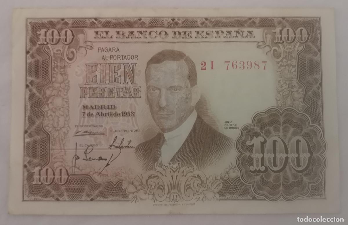 Billetes espa&ntilde;oles: BILLETES 100 PESETAS 1953 ROMERO