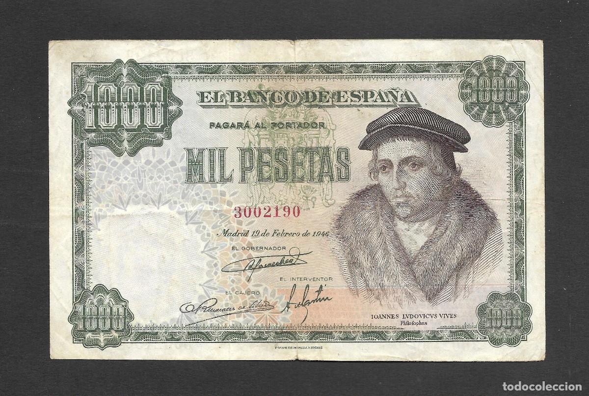 Spanish Banknotes: 1000 PESETAS 1946 SIN SERIE MBC-