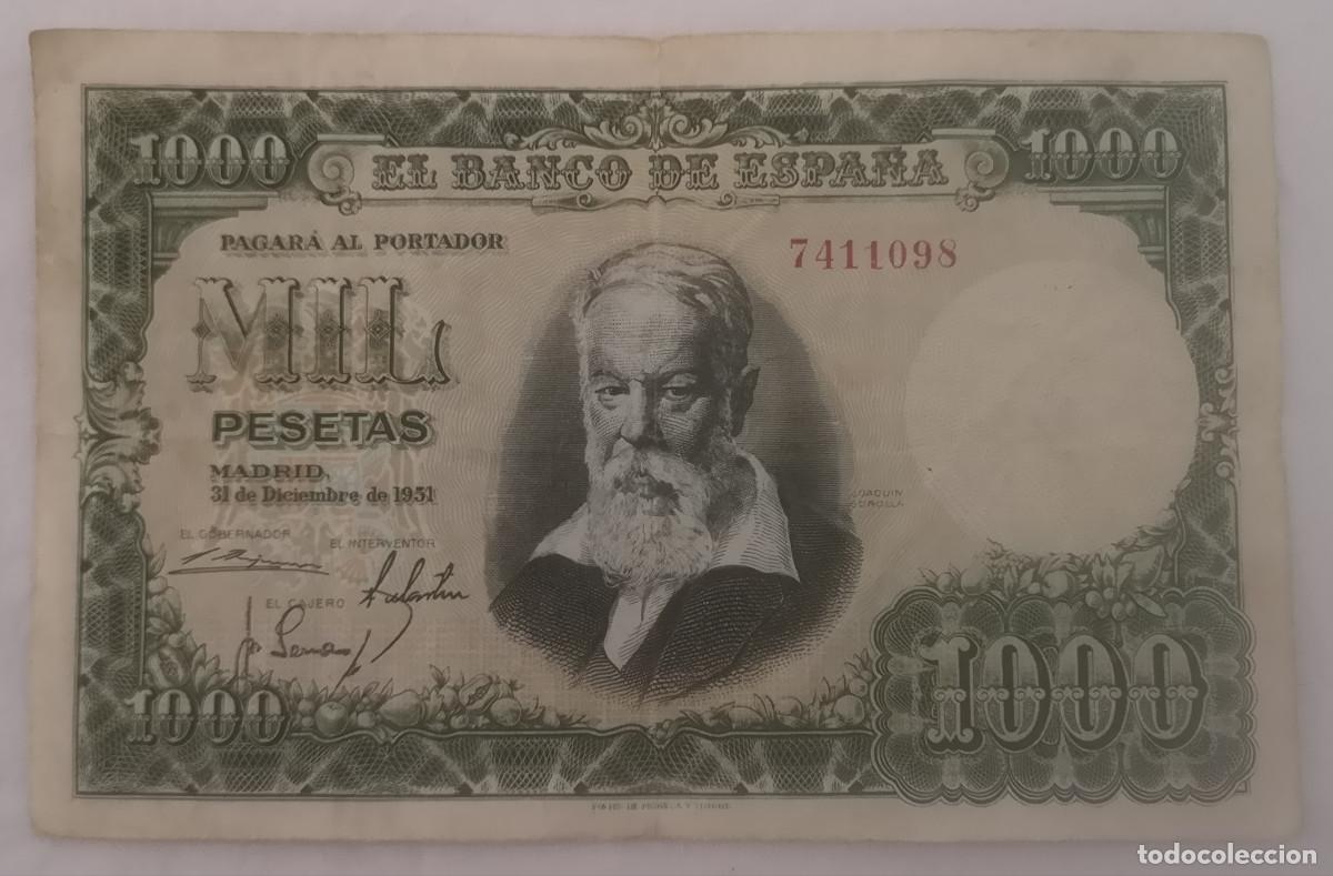 Billetes espa&ntilde;oles: BILLETE 1000 PESETAS 1951 SOROLLA