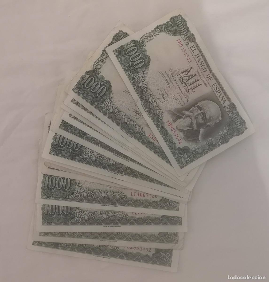 Billetes espa&ntilde;oles: LOTE 16 BILLETES 1000 PESETAS 1971 ECHEGARAY