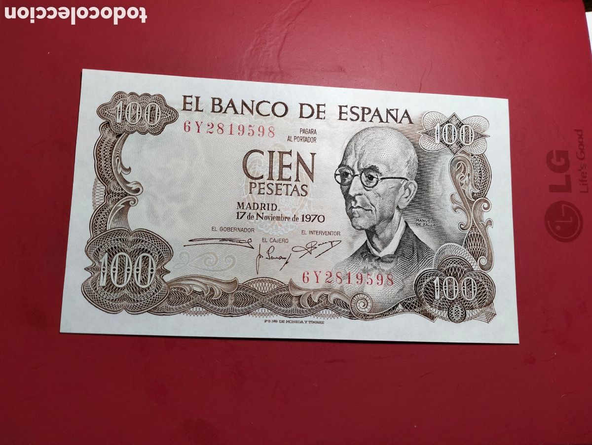 Billetes espa&ntilde;oles: 1970 EL BANCO DE ESPA&Ntilde;A. CIEN PESETAS 6Y.
