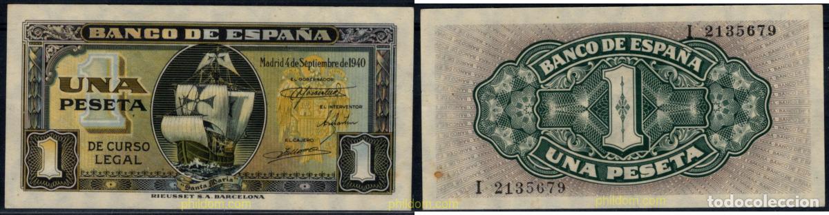 Billetes espa&ntilde;oles: 10914 ESPA&Ntilde;A 1940 1 Peseta Estado espa&ntilde;ol 4 de septiempre 1940
