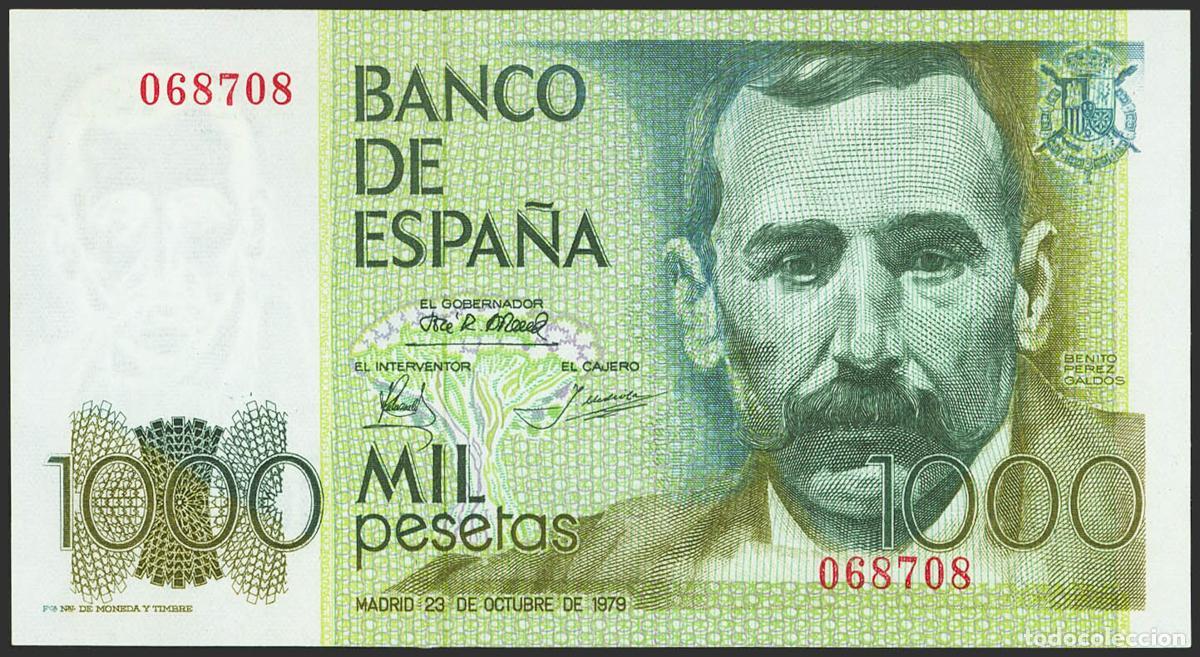 Billetes espa&ntilde;oles: 1000 Pesetas. 23 de Octubre de 1979. Sin serie. (Edifil 2021: 477). SC.. 1000 Pesetas. 23 de Octubre