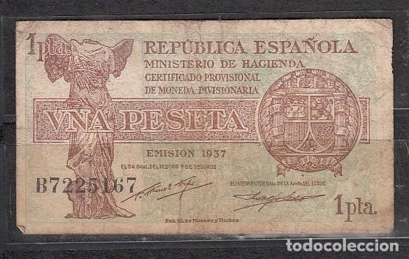 Billetes espa&ntilde;oles: ESPA&Ntilde;A - BILLETE DE 1 PESETA DE 1937 - ES LA MISMA DE LA IMAGEN