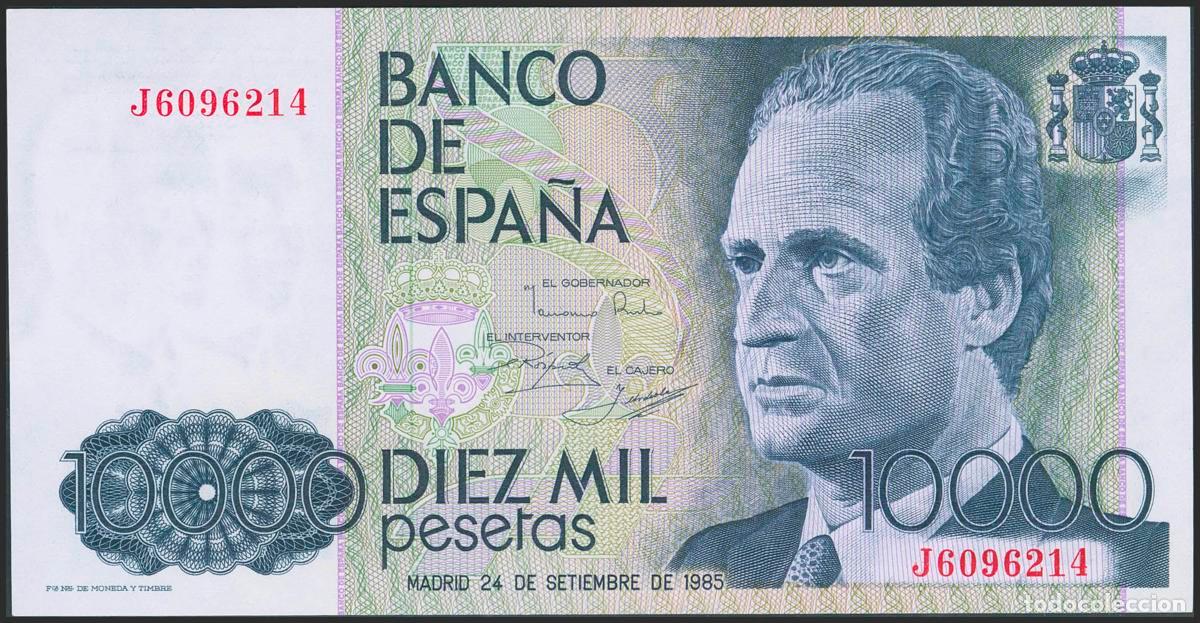 Spanish Banknotes: 10000 Pesetas. 24 de Septiembre de 1985. Serie J. (Edifil 2023: 481a). SC.. 10000 Pesetas. 24 de Sep