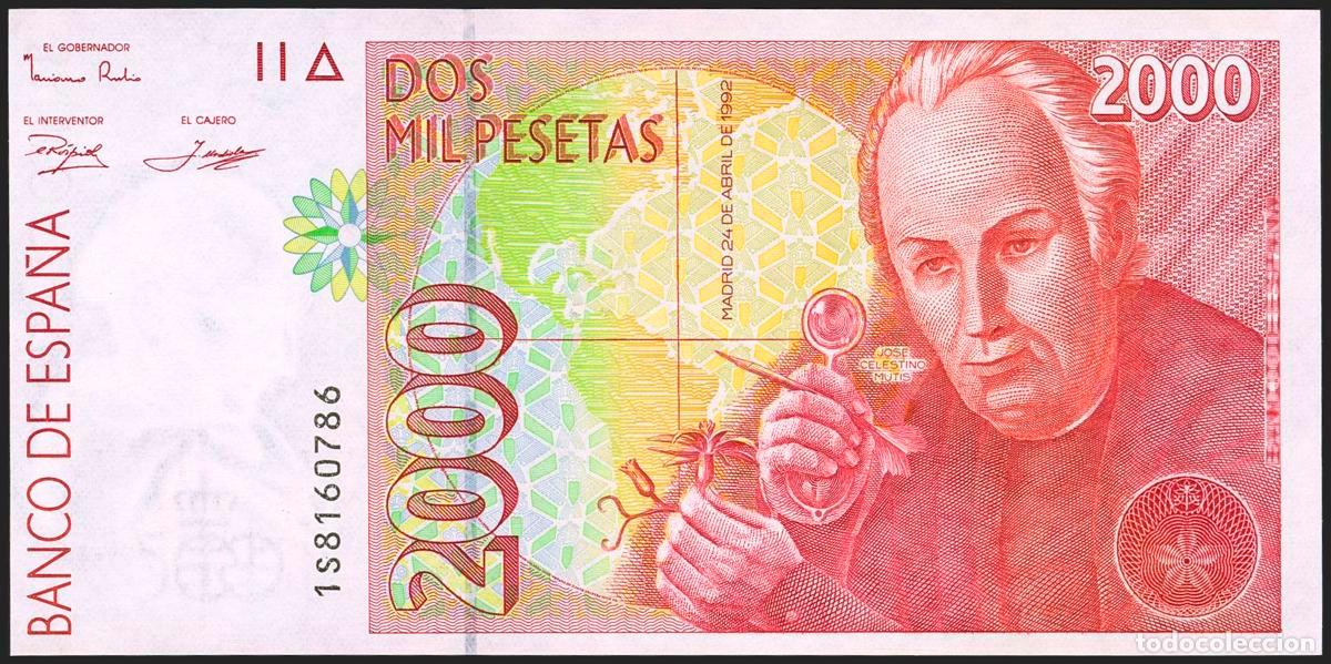 Billetes espa&ntilde;oles: 2000 Pesetas. 24 de Abril de 1992. Serie 1S. (Edifil 2023: 482A). SC.. 2000 Pesetas. 24 de Abril de
