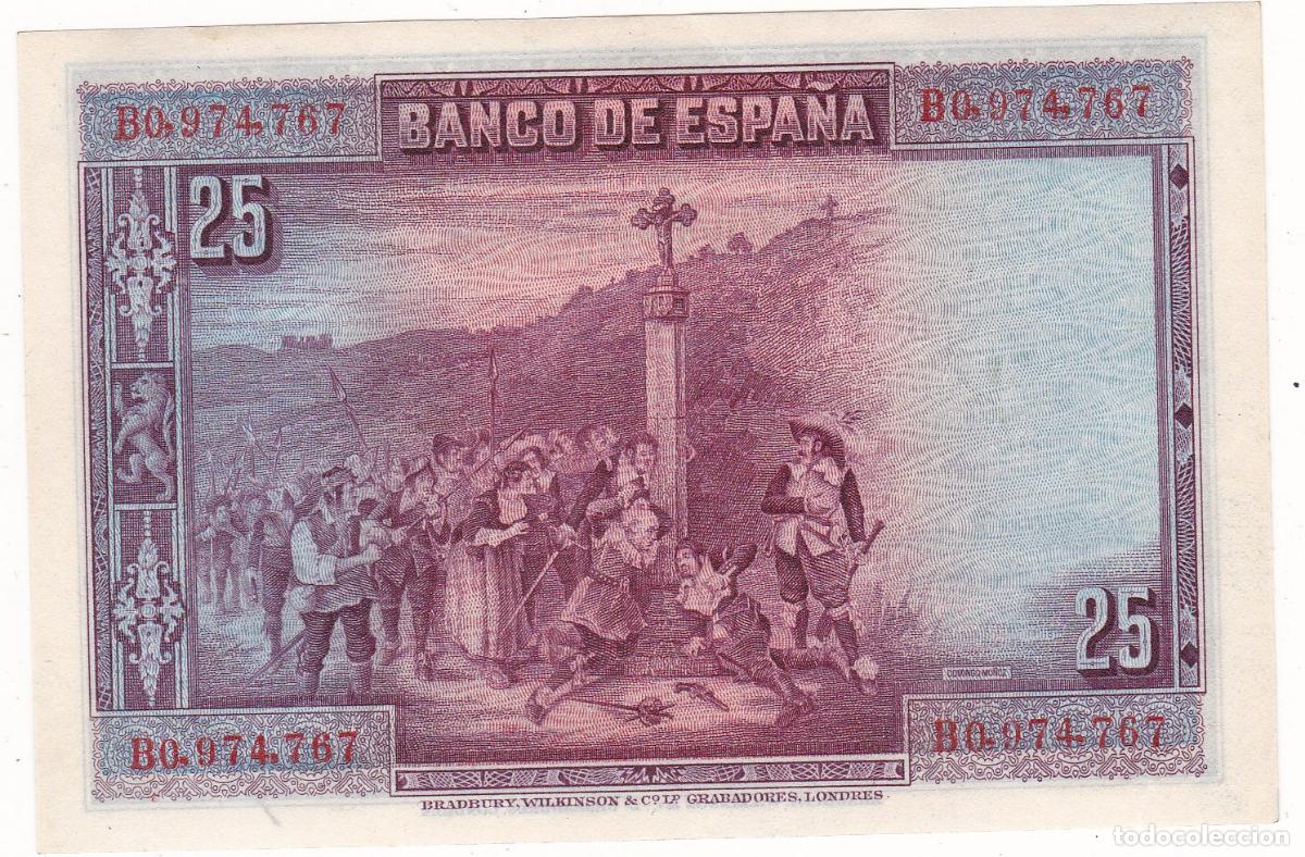 Billetes espa&ntilde;oles: F6-46- BILLETE 25 Ptas 1928 - Foto 2
