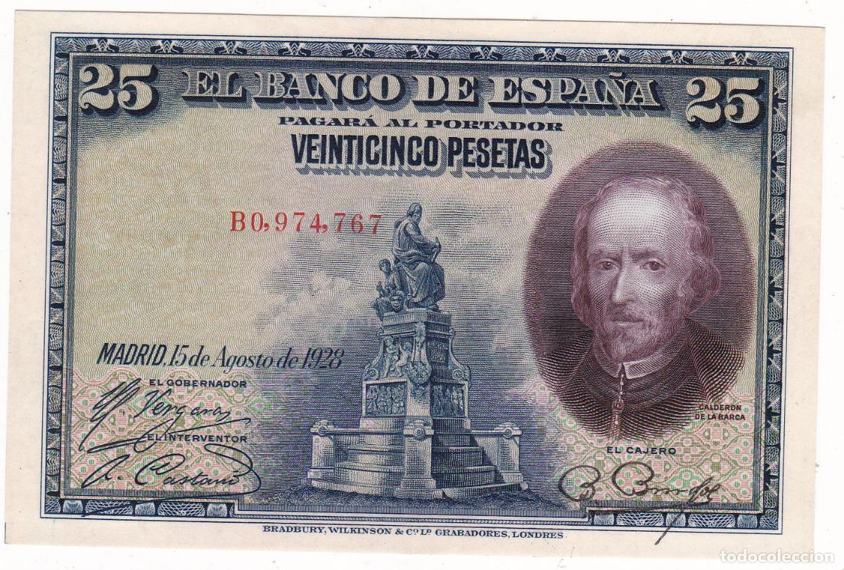 Billetes espa&ntilde;oles: F6-46- BILLETE 25 Ptas 1928