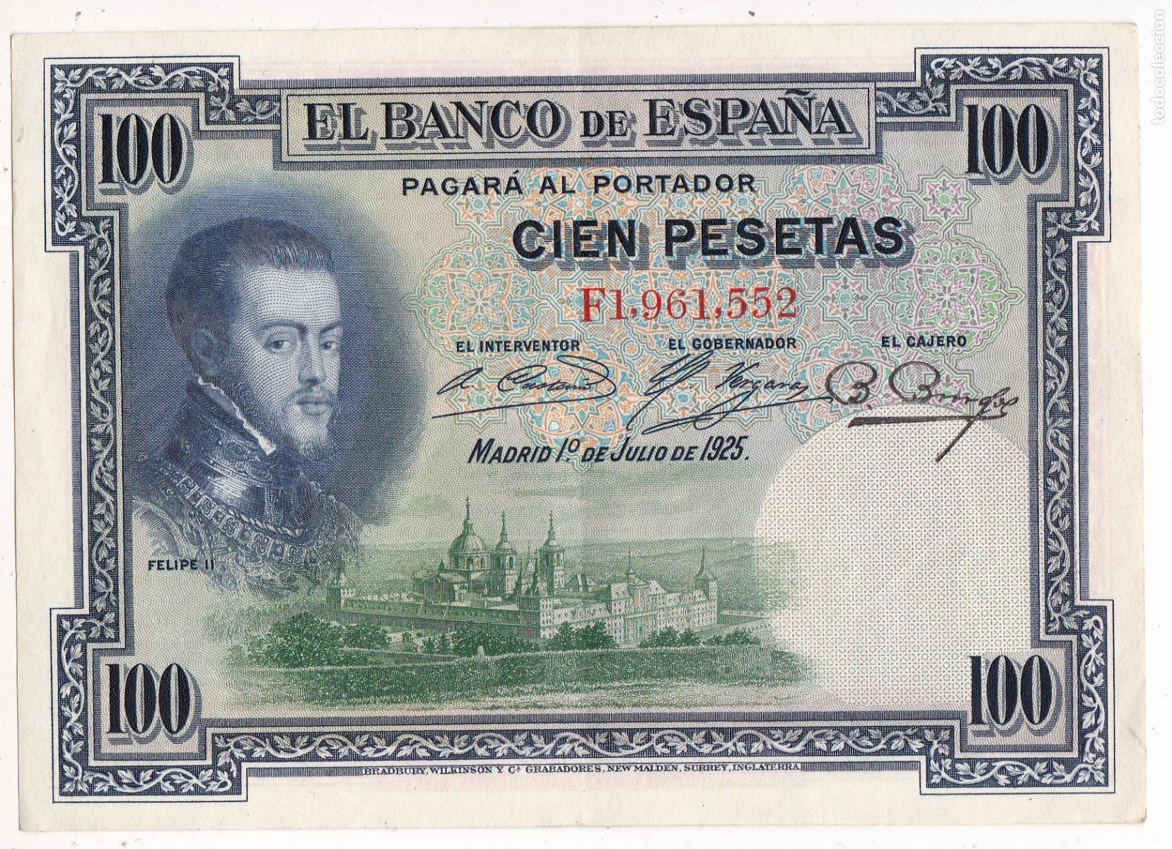 Billetes espa&ntilde;oles: F6-48- BILLETE 100 Ptas 1925