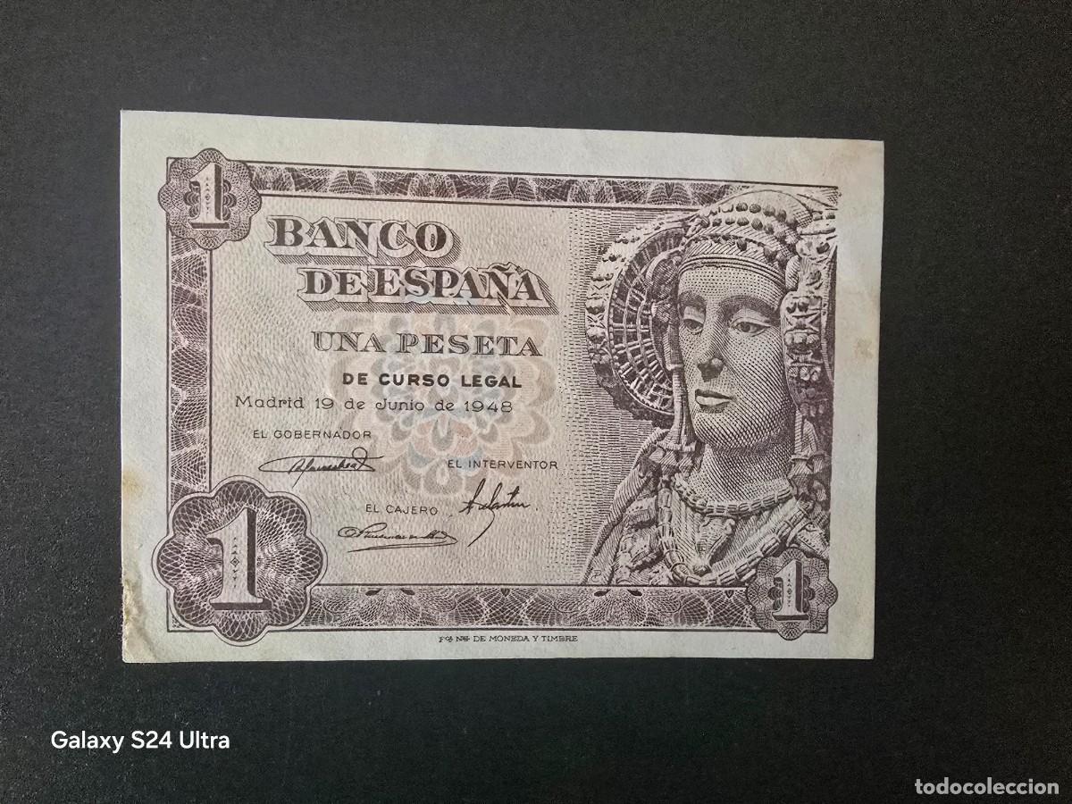 Billetes espa&ntilde;oles: 1 PESETA DE 1948..... SERIE k......MUY BONITO ..... ES EL DE LAS FOTOS