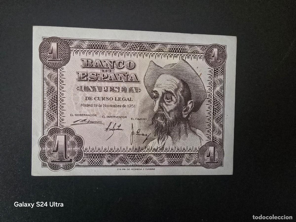 Billetes espa&ntilde;oles: 1 PESETA DE 1951..... SERIE B......PRECIOSO ..... ES EL DE LAS FOTOS