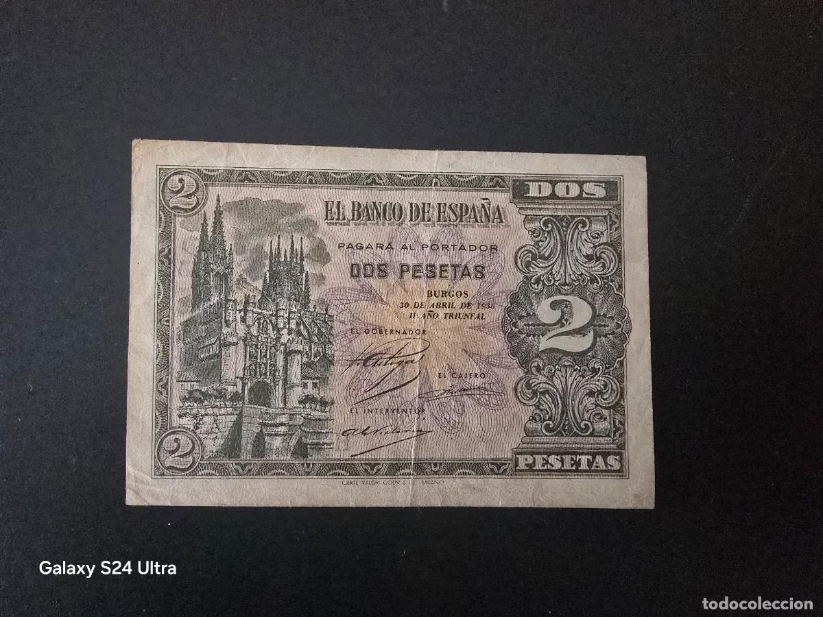 Billetes espa&ntilde;oles: 2 PESETAS DE 1938..... SERIE H.....ESTADO ESPA&Ntilde;OL....BONITO ..... ES EL DE LAS FOTOS