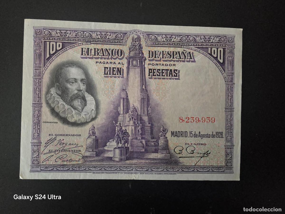 Billetes espa&ntilde;oles: 100 PESETAS DE 1928..... SIN SERIE ..... PRECIOSO..... ES EL DE LAS FOTOS
