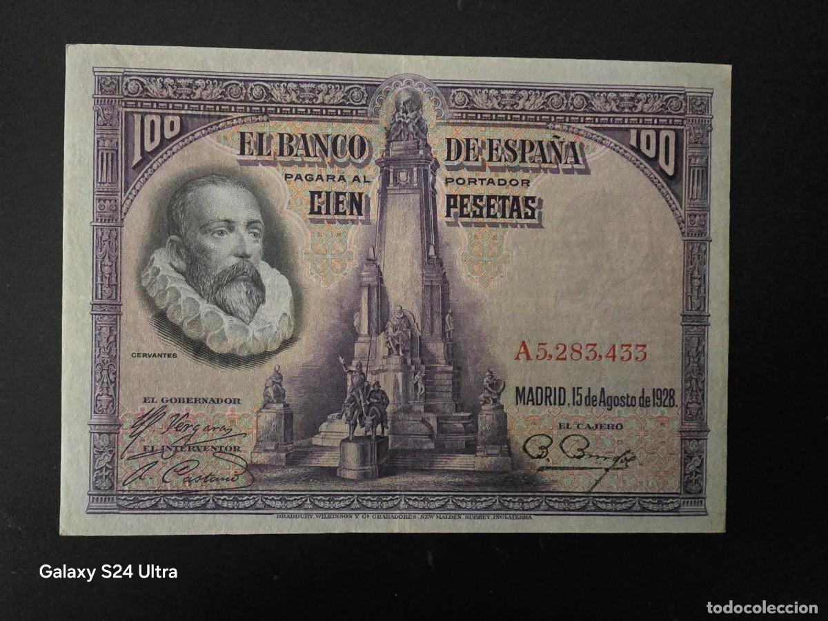 Billetes espa&ntilde;oles: 100 PESETAS DE 1928..... SERIE A..... PRECIOSO..... ES EL DE LAS FOTOS