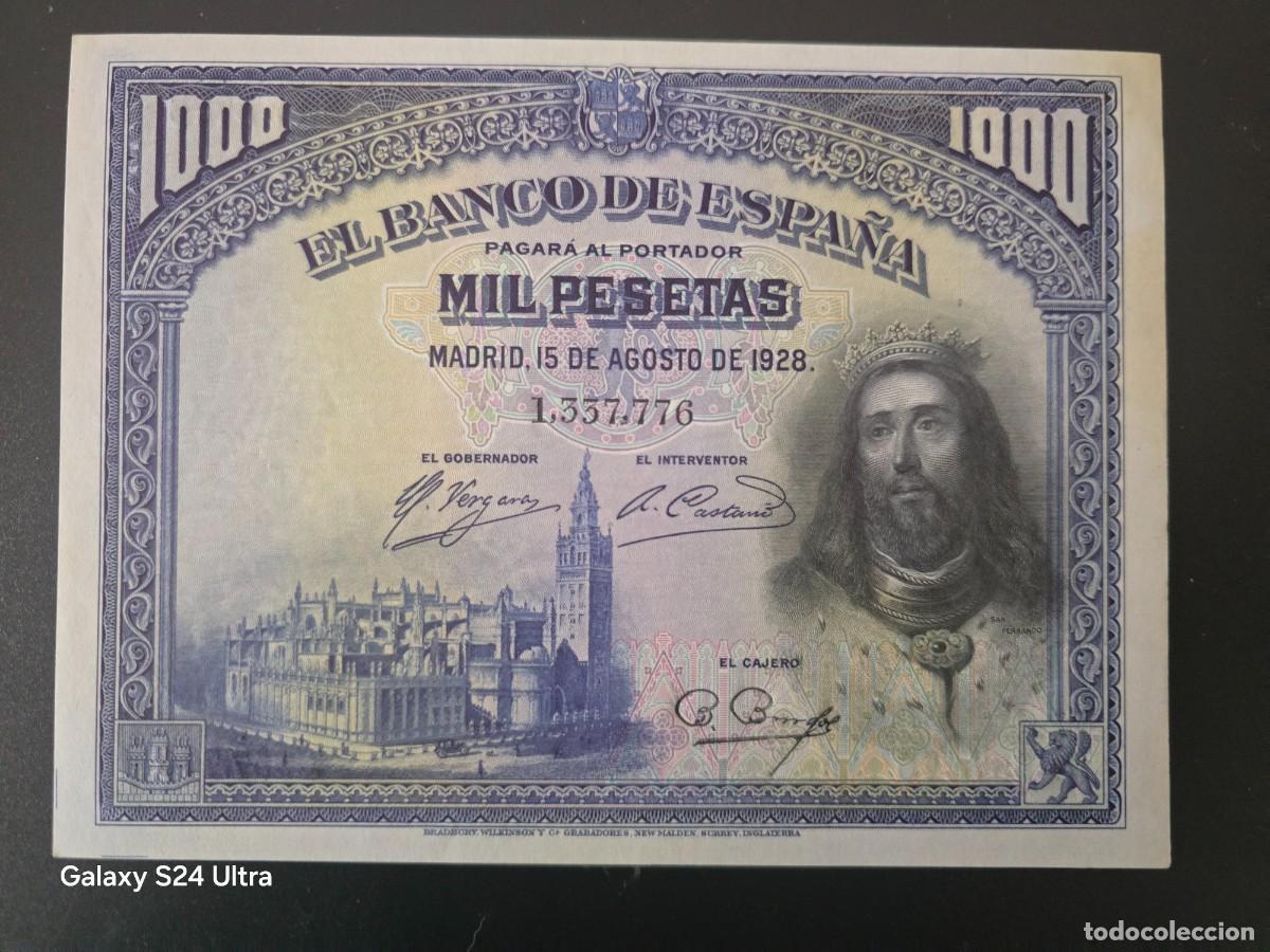 Spanish Banknotes: 1000 PESETAS DE 1928...... SIN SERIE ......SIN CIRCULAR-..... ES EL DE LAS FOTOS