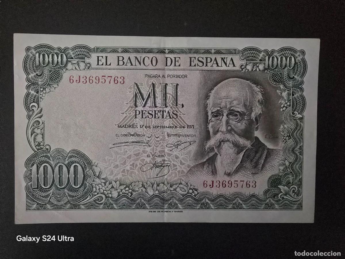 Billetes espa&ntilde;oles: 1000 PESETAS DE 1971...... SERIE 6 J......PRECIOSO..... ES EL DE LAS FOTOS