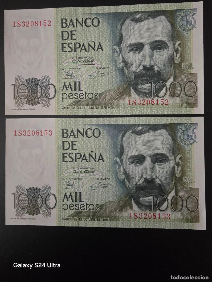 Billetes espa&ntilde;oles: PAREJA CORRELATIVA DE 1000 PESETAS DE 1979...... SERIE 1S......SIN CIRCULAR..... ES EL DE LAS FOTOS
