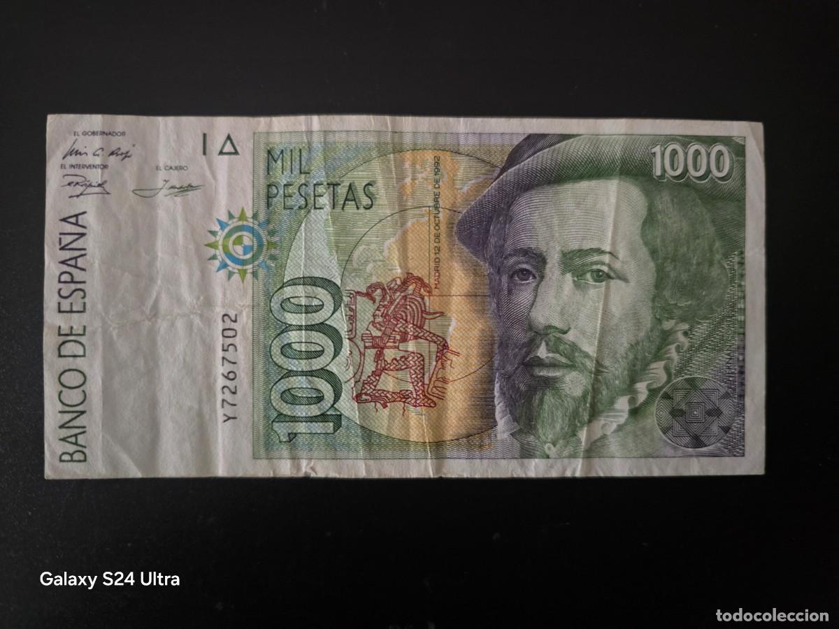 Billetes espa&ntilde;oles: 1000 PESETAS DE 1992...... SERIE Y...... ES EL DE LAS FOTOS