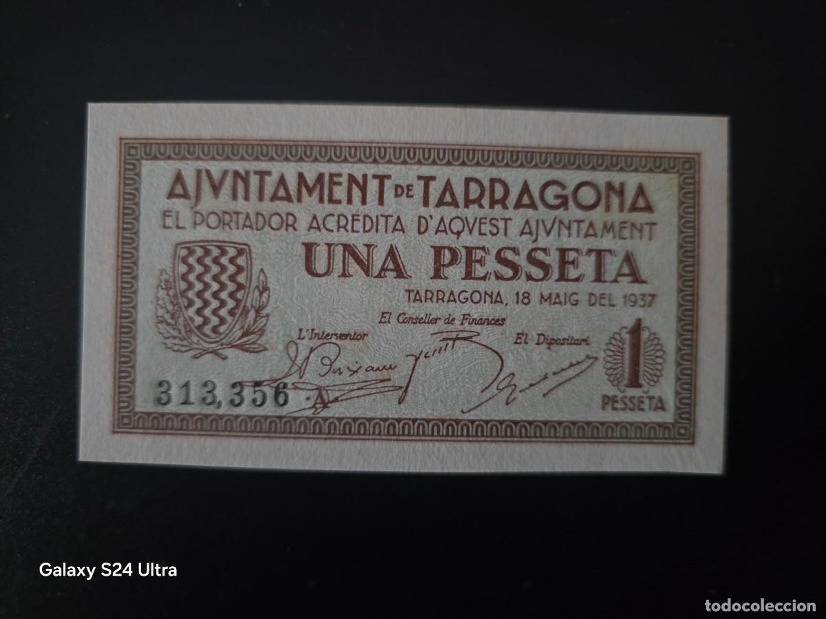 Spanish Banknotes: 1 PESETA DE 1937.....AJUNTAMENT DE TARRAGONA....SIN CIRCULAR-... ES EL DE LAS FOTOS