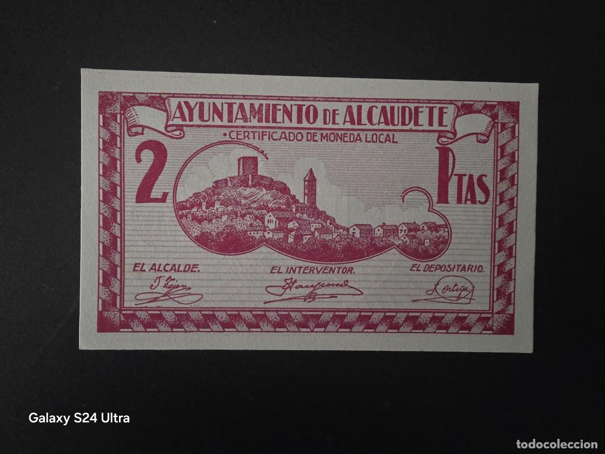 Spanish Banknotes: 2 PESETAS DE 1937.....AYUNTAMIENTO DE ALCAUDETE.....SIN CIRCULAR..... ES EL DE LAS FOTOS