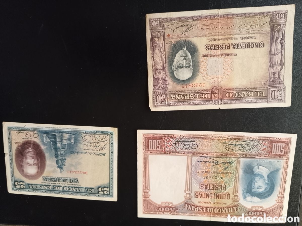Billetes espa&ntilde;oles: Lote de billetes espa&ntilde;oles - Foto 1