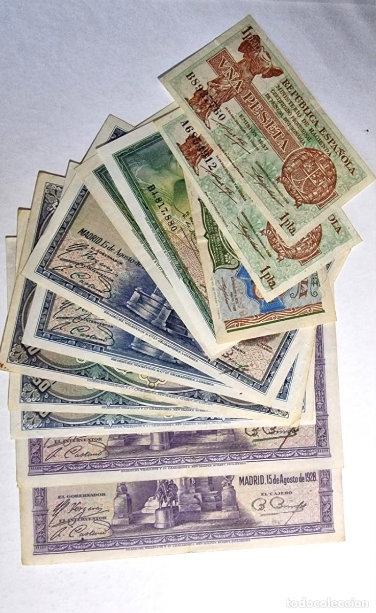 Billetes espa&ntilde;oles: LOTE 12 BILLETES EBC / EBC+ |SOLO ACEPTO PAYPAL| BILLETE 1 a 100 PESETAS 1928 a 1938 LEER DESCRI
