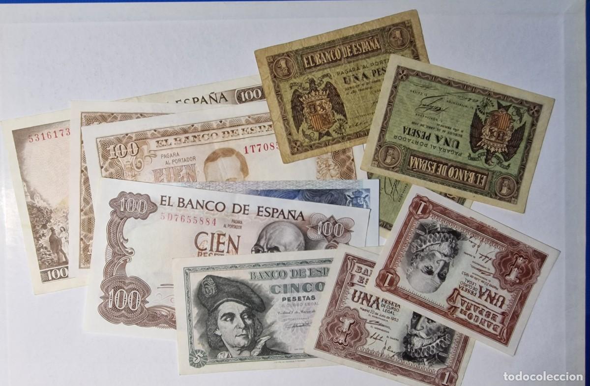 Billetes espa&ntilde;oles: LOTE 12 BILLETES DIVERSOS INC, PAREJA|SOLO ACEPTO PAYPAL| BILLETE 1 a 500 PESETAS 1938 a 1979 LEER