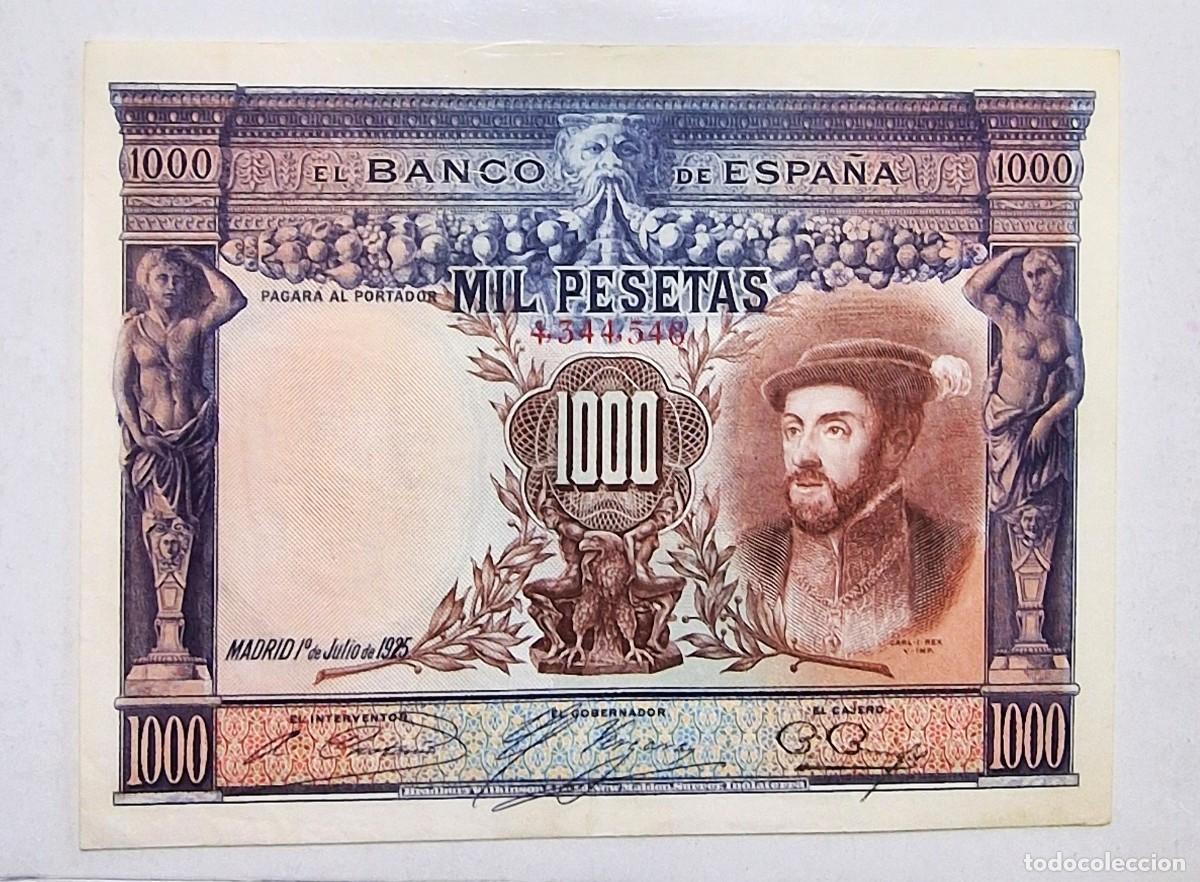 Billetes espa&ntilde;oles: CARLOS V REPUBLICA EXCELENTE |SOLO ACEPTO PAYPAL| BILLETE 1000 PESETAS 1925 LEER DESCRIPCION