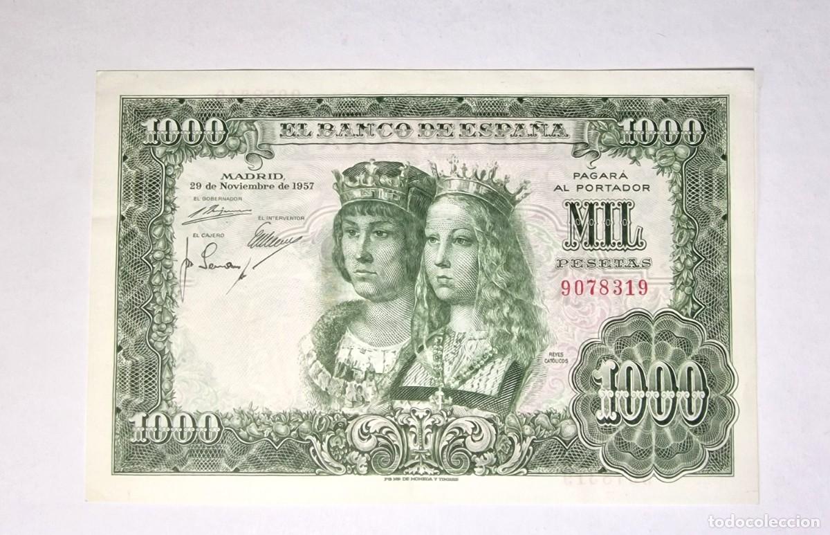 Billetes espa&ntilde;oles: SIN SERIE *REYES CATOLICOS EXCELENTE |SOLO ACEPTO PAYPAL| BILLETE 1000 PESETAS 1957 LEER DESCRIPCION