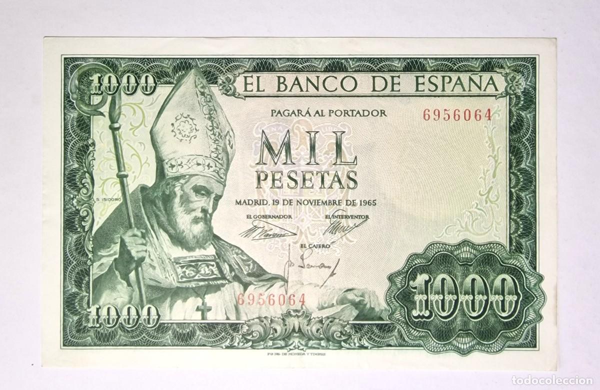 Billetes espa&ntilde;oles: SIN SERIE * SAN ISIDORO EXCELENTE++ |SOLO ACEPTO PAYPAL| BILLETE 1000 PESETAS 1965 LEER DESCRIPCION