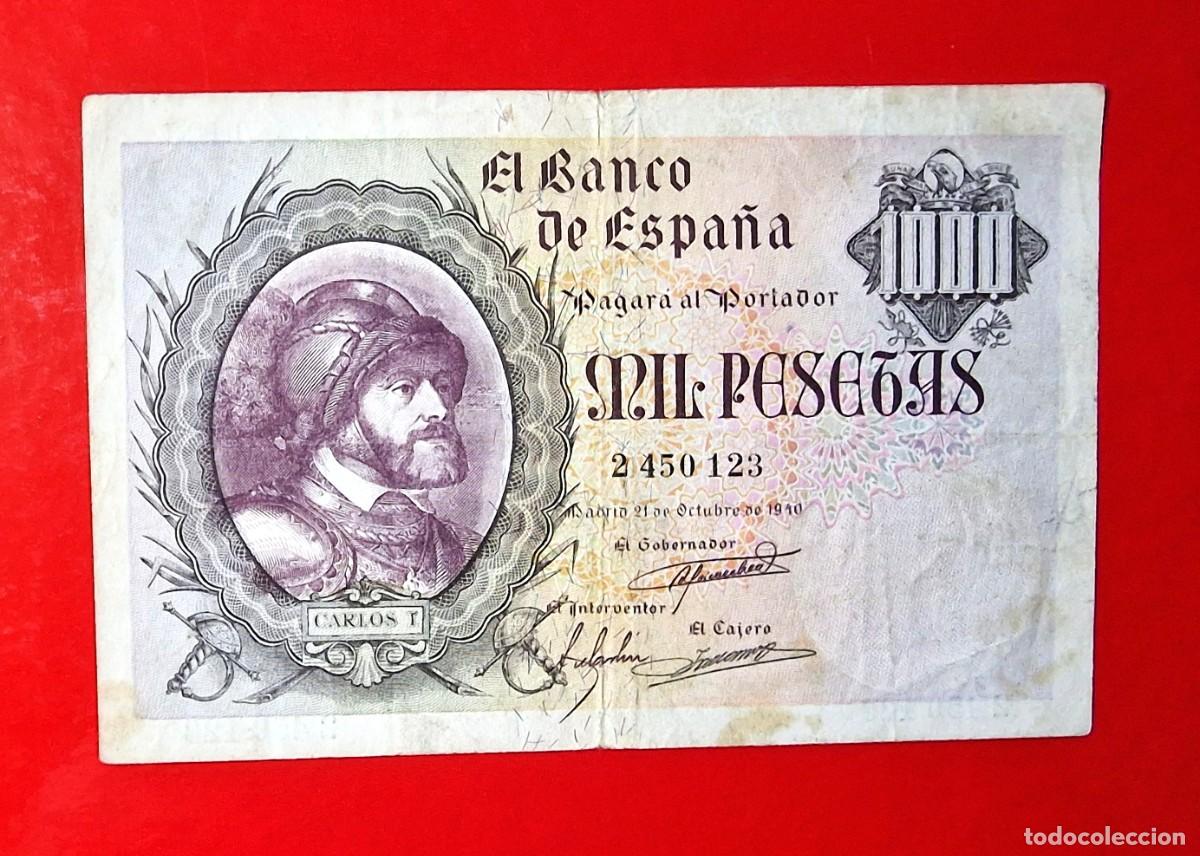 Billetes espa&ntilde;oles: ESTADO ESPA&Ntilde;OL CARLOS I MUY BUEN EJEMPLAR |SOLO ACEPTO PAYPAL| BILLETE 1000 PESETAS 1940 LEER DES 23