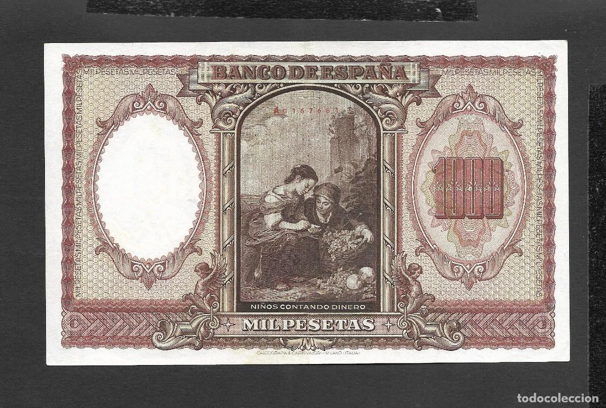 Billetes espa&ntilde;oles: 1000 PESETAS 1940 SERIE A EBC - Foto 2