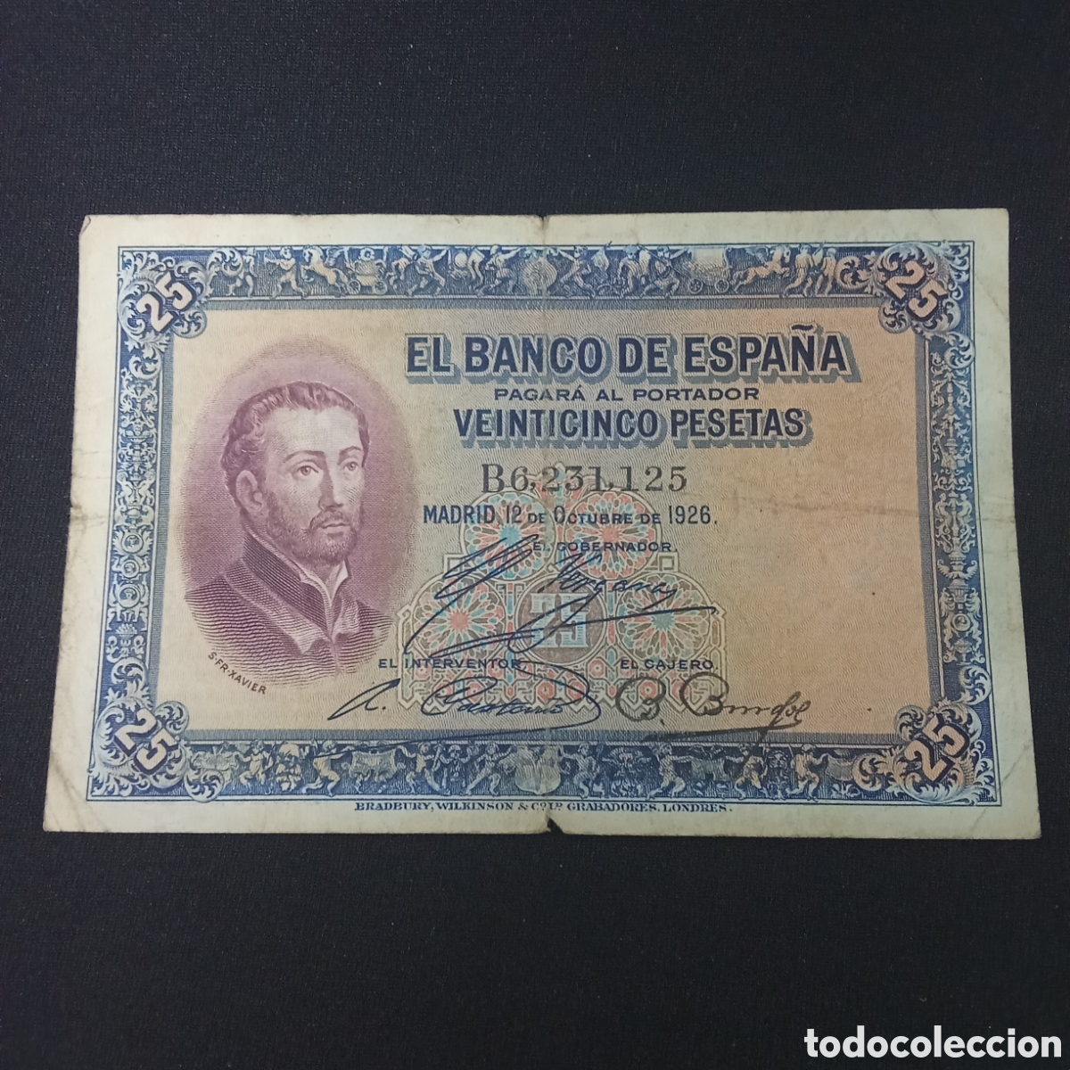 Billetes espa&ntilde;oles: Espa&ntilde;a 25 pesetas a&ntilde;o 1926