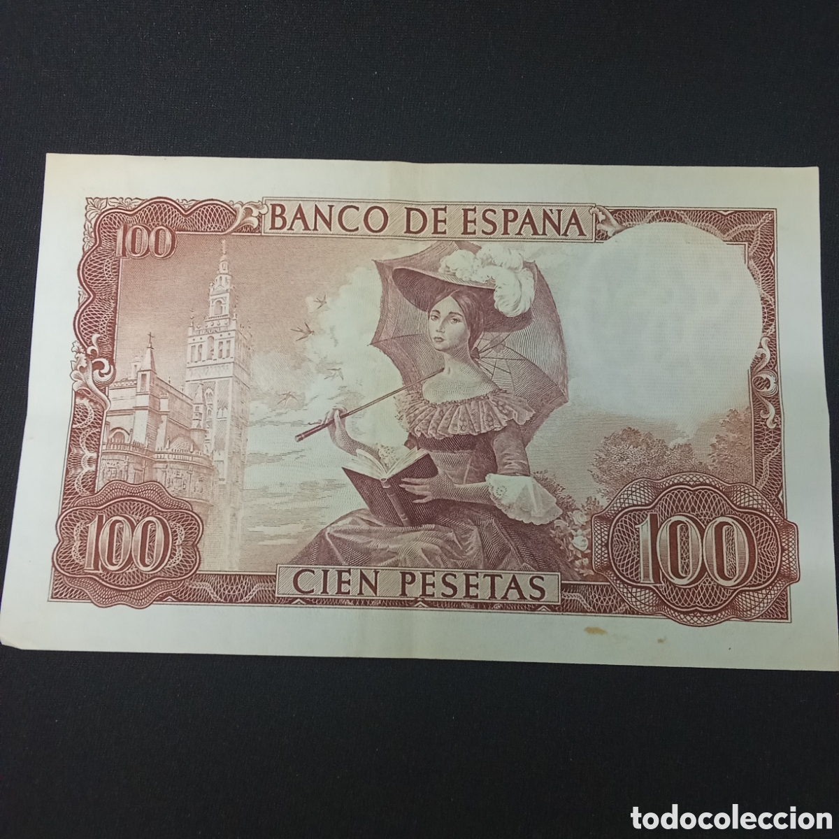 Billetes espa&ntilde;oles: Espa&ntilde;a 100 pesetas a&ntilde;o 1965 - Foto 2