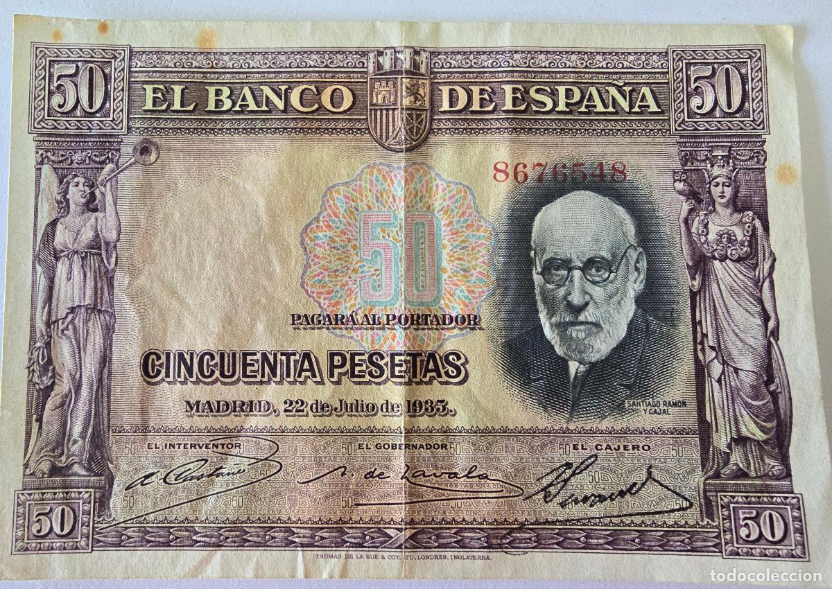 Billetes espa&ntilde;oles: Billete Banco Espa&ntilde;a 50 Pesetas 1935