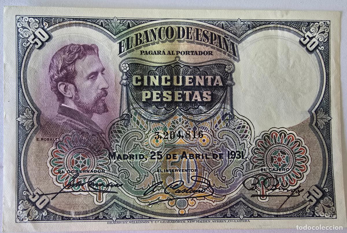 Billetes espa&ntilde;oles: Billete Banco Espa&ntilde;a 50 Pesetas 1931