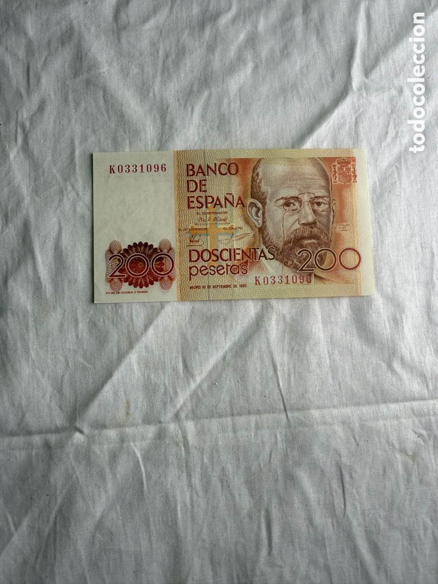 Billetes espa&ntilde;oles: 200 PESETAS BANCO DE ESPA&Ntilde;A 1980 &ndash; LEOPOLDO ALAS &ldquo;CLAR&Iacute;N&rdquo; &ndash; SERIE K
