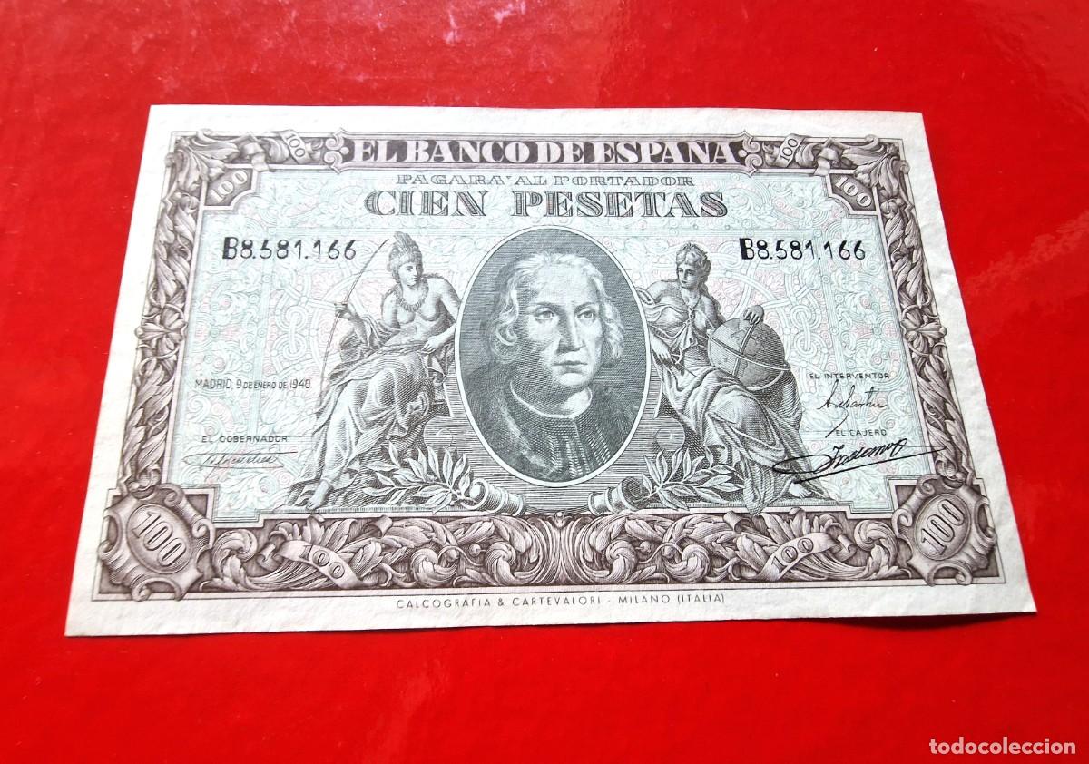 Billetes espa&ntilde;oles: ESTADO ESPA&Ntilde;OL COLON EXCELENTE |SOLO ACEPTO PAYPAL| BILLETE 100 PESETAS 1940 LEER DESCRIPCION