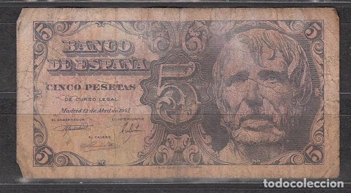 Billetes espa&ntilde;oles: ESPA&Ntilde;A - BILLETE DE 5 PESETAS DE 1947