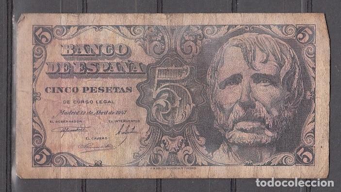 Billetes espa&ntilde;oles: ESPA&Ntilde;A - BILLETE DE 5 PESETAS DE 1947