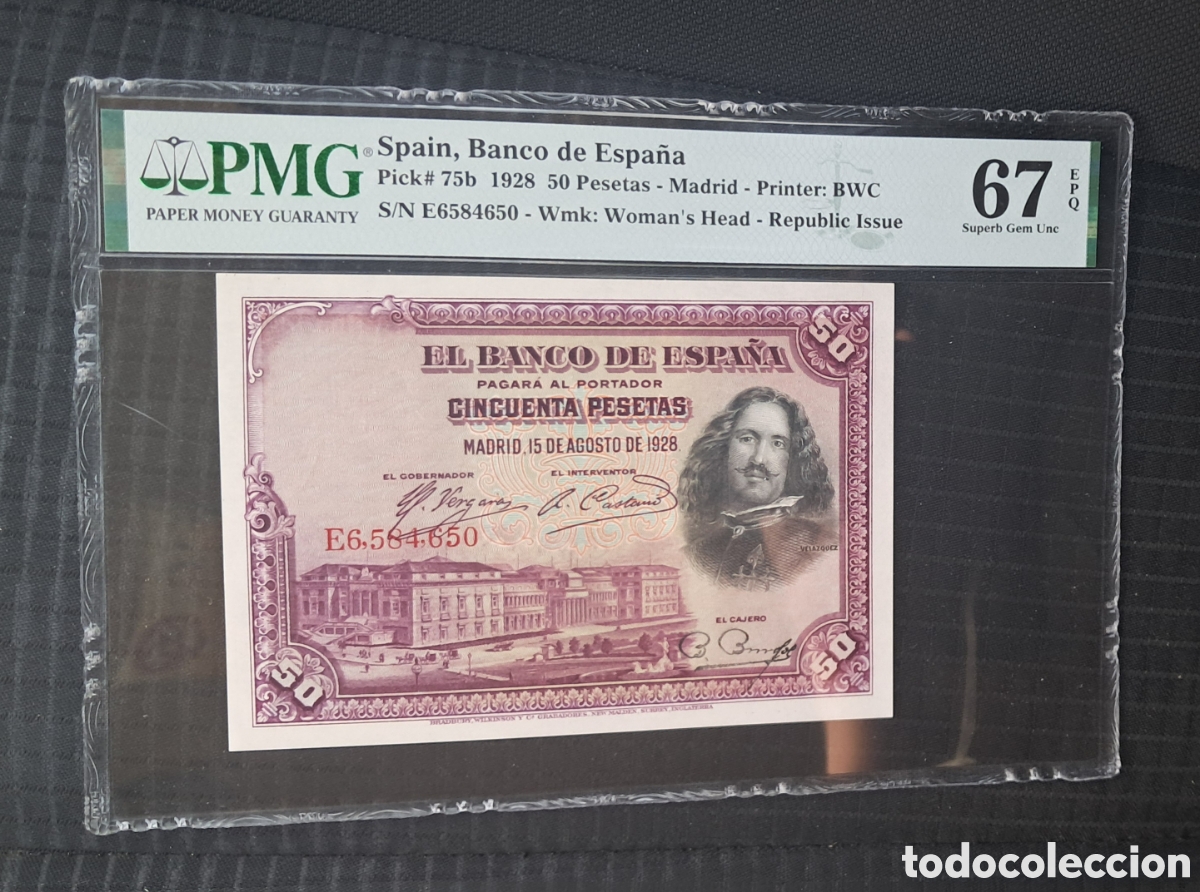 Billetes espa&ntilde;oles: Billete 50 pesetas 1928